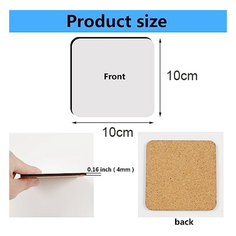 BHBL 12個入り昇華型正方形コースターブランク、MDFブ - Coaster Sublimation Blank のレビューと価格