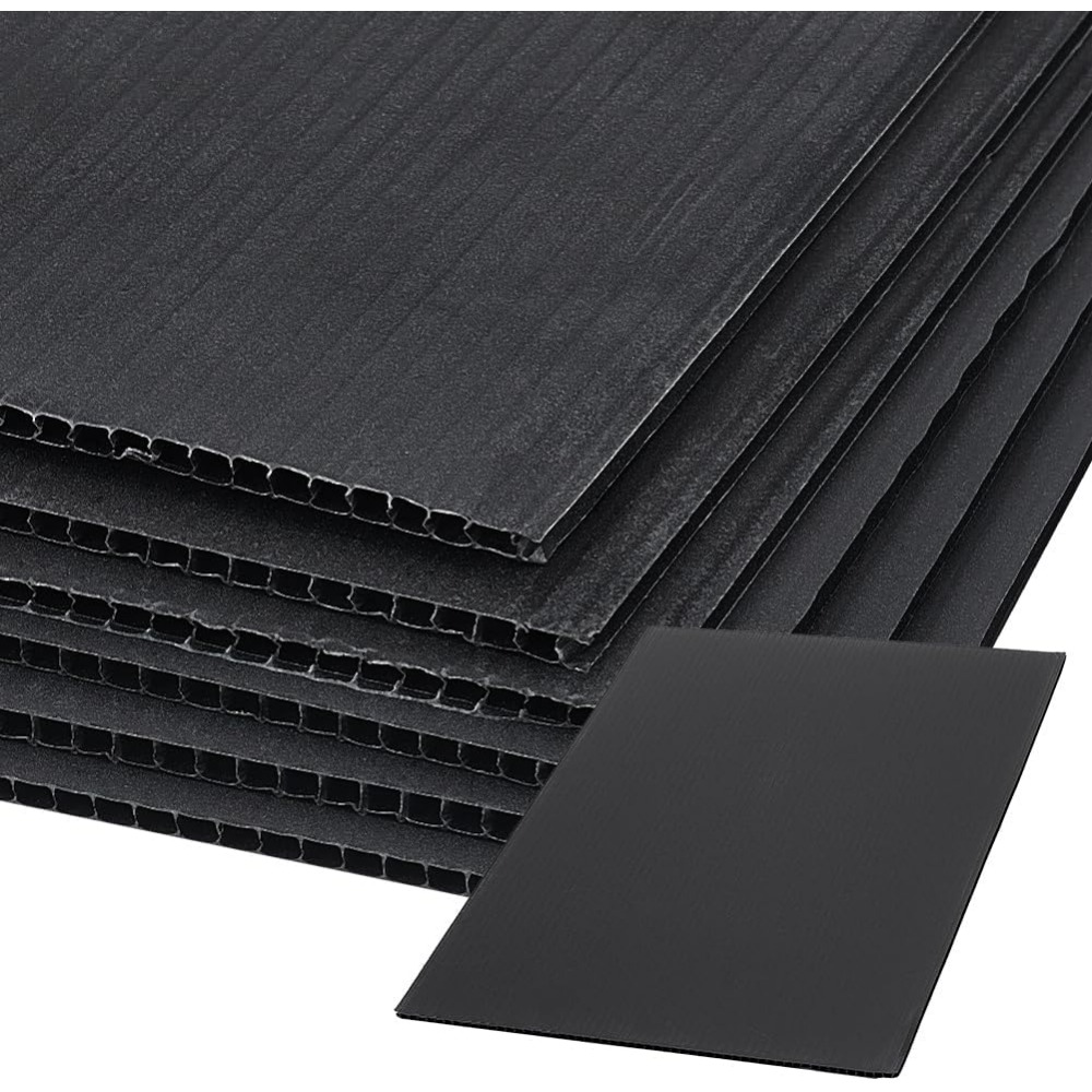 10 個黒段ボールプラスチックシート 12 × 7.8 イン - Yard Sign Blank のレビューと価格